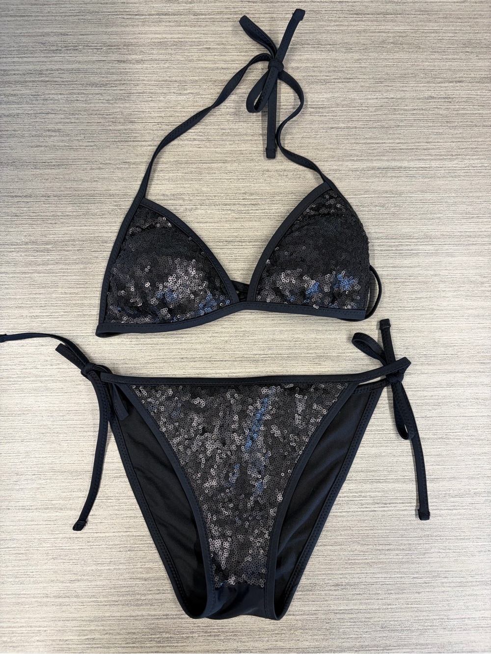 Black Sequin Bikini